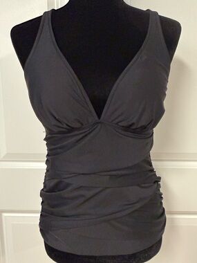 Eco Swim Plunging V-Neck Tankini Swim Top